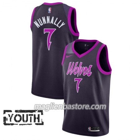 Maglia NBA Minnesota Timberwolves James Nunnally 7 2018-19 Nike City Edition Viola Swingman - Bambino